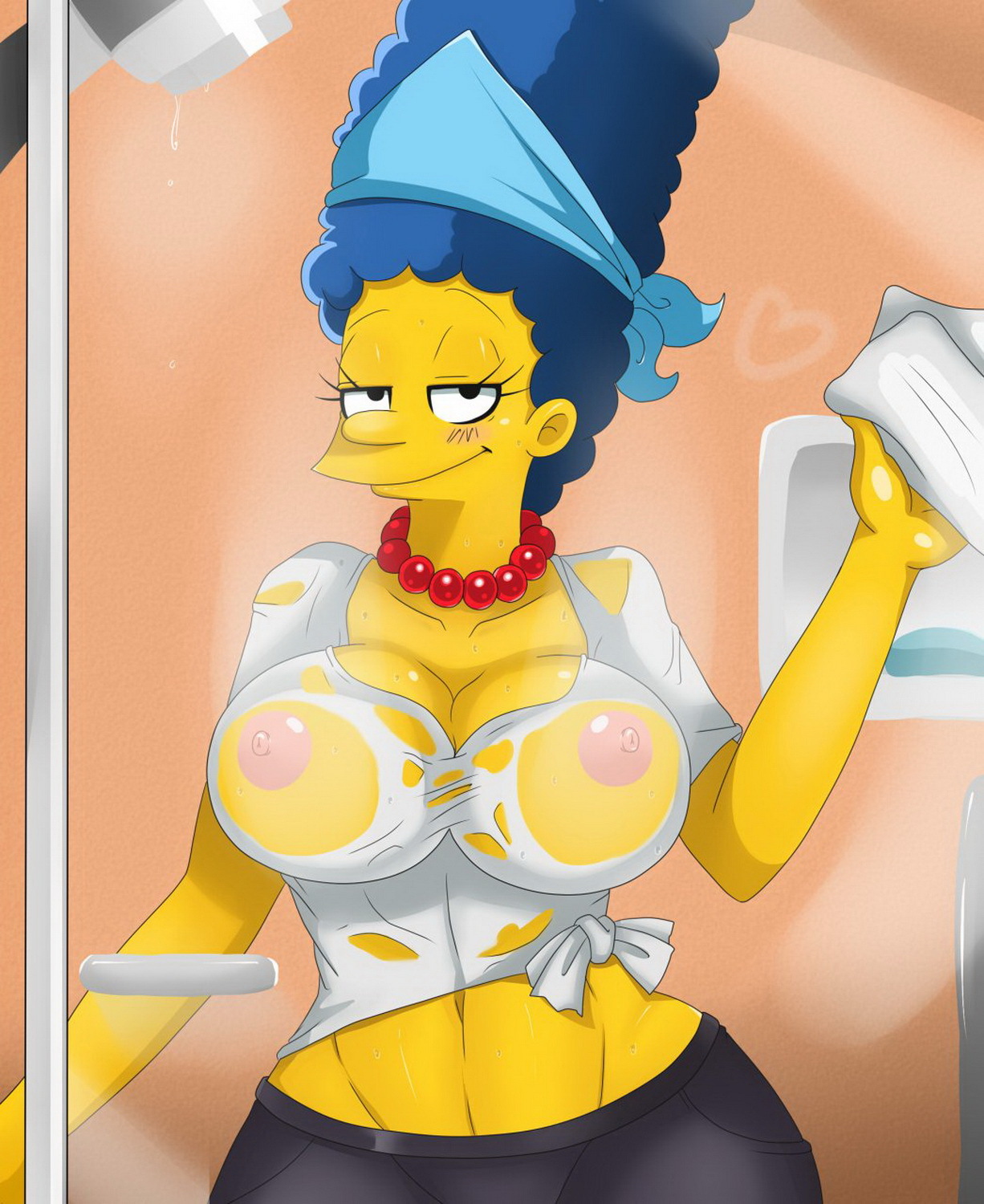 Mother Colette Choisez and Marge Simpson Toon Milf