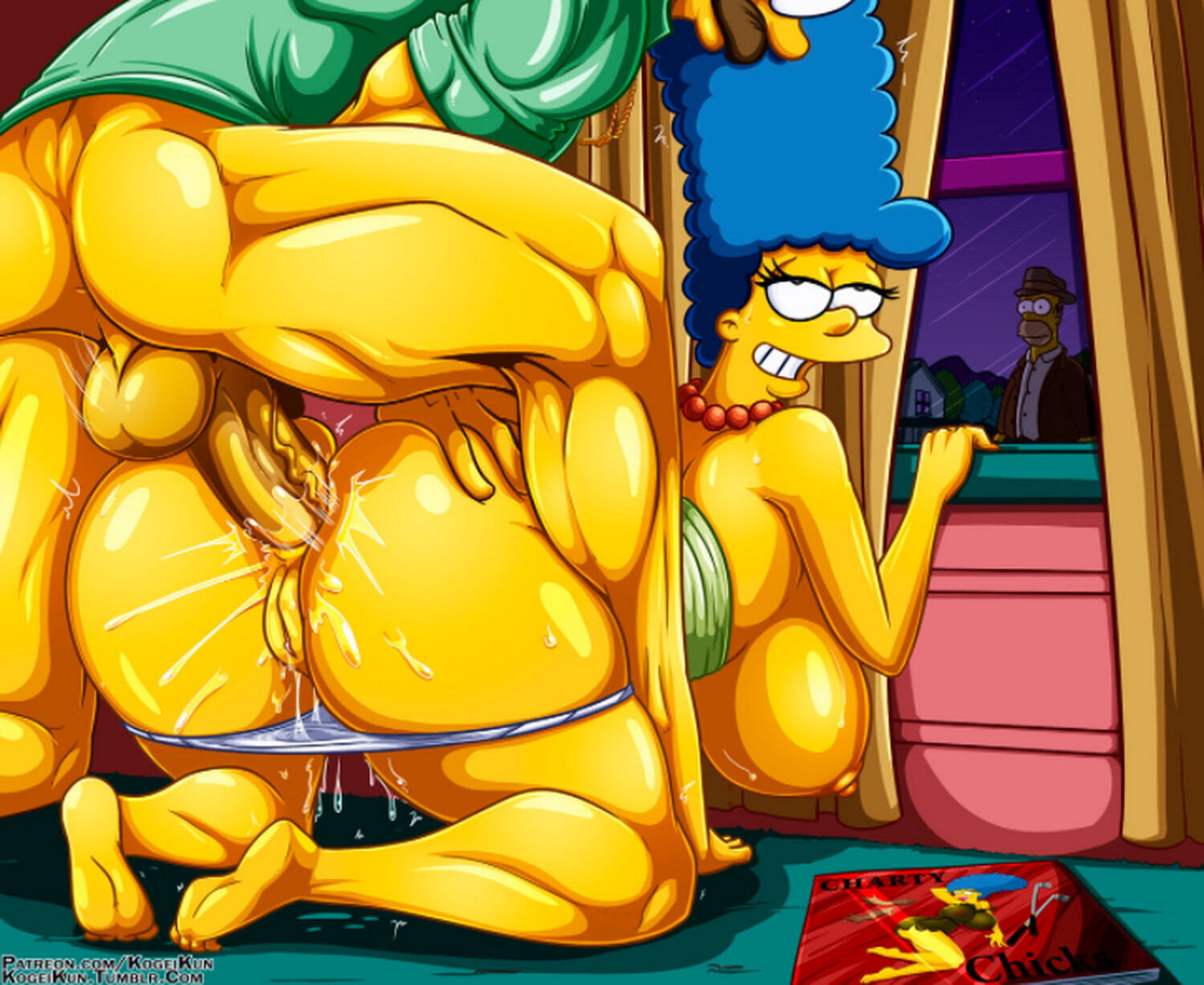 Ned Flanders and Marge Simpson Milf Hentai Porn Pics